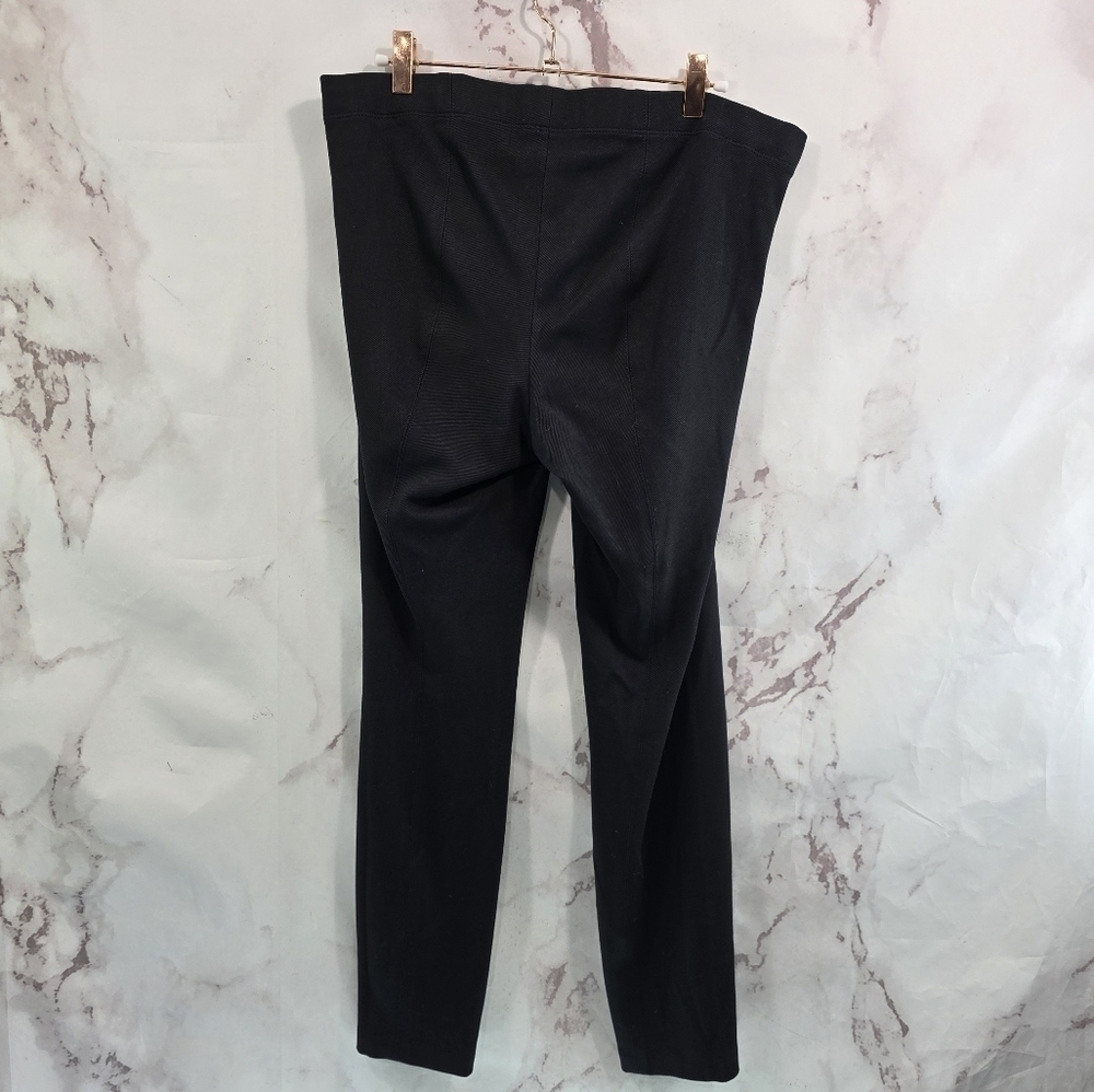 Vince Pants Womens Large Black Stretchy Leggings High Rise Crop Pull On Elastic